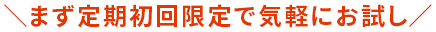 ＼まず定期初回限定で気軽にお試し／